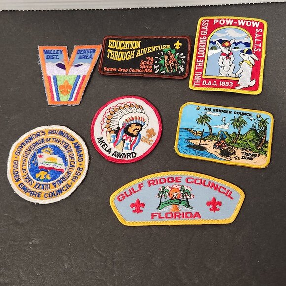 Vintage Boy Scouts of American Embroidered Patches Lot of 7 BSA Sew-on - Picture 2 of 9